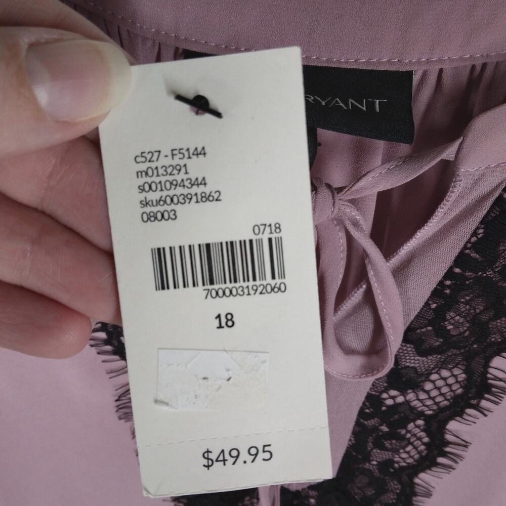 NWT Lane Bryant Lace Tiered Peplum Blouse size 18 - Picture 6 of 8